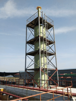 河北空氣凈化工程設備玻璃鋼無填料凈化塔
