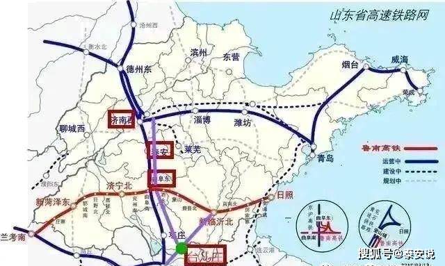 原创济枣高铁济泰段线路出炉,泰安东站会设立在哪?