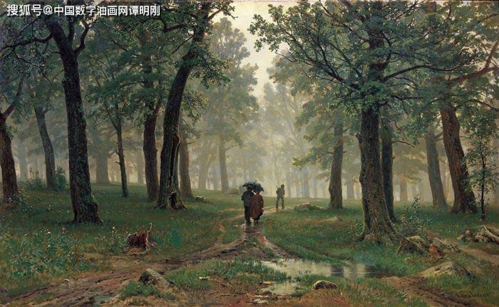 伊万·希什金(ivan shishkin),《橡树林中的雨》这是一个特写镜头