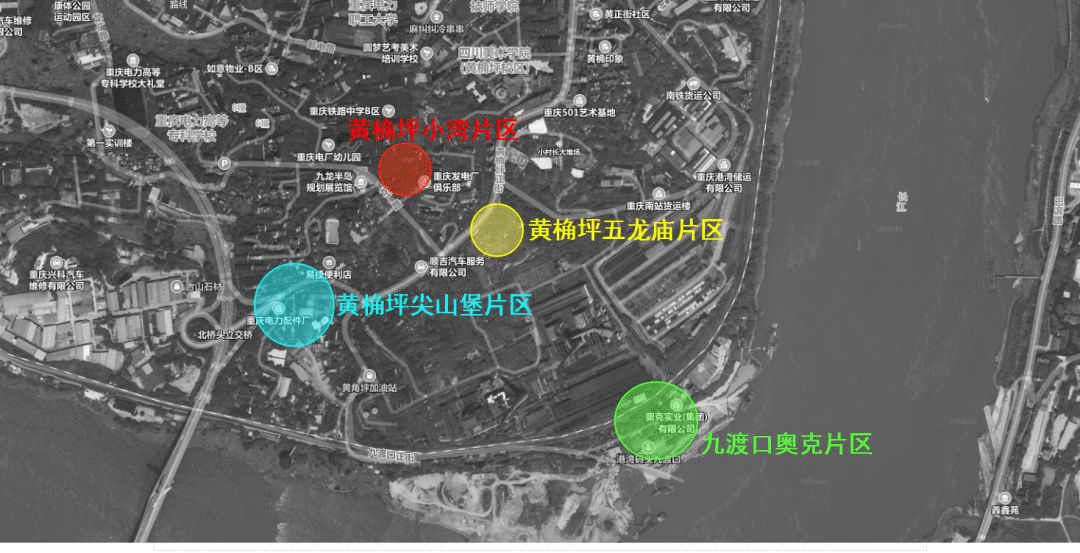 九龙半岛上的拆迁范围,图片来自网络