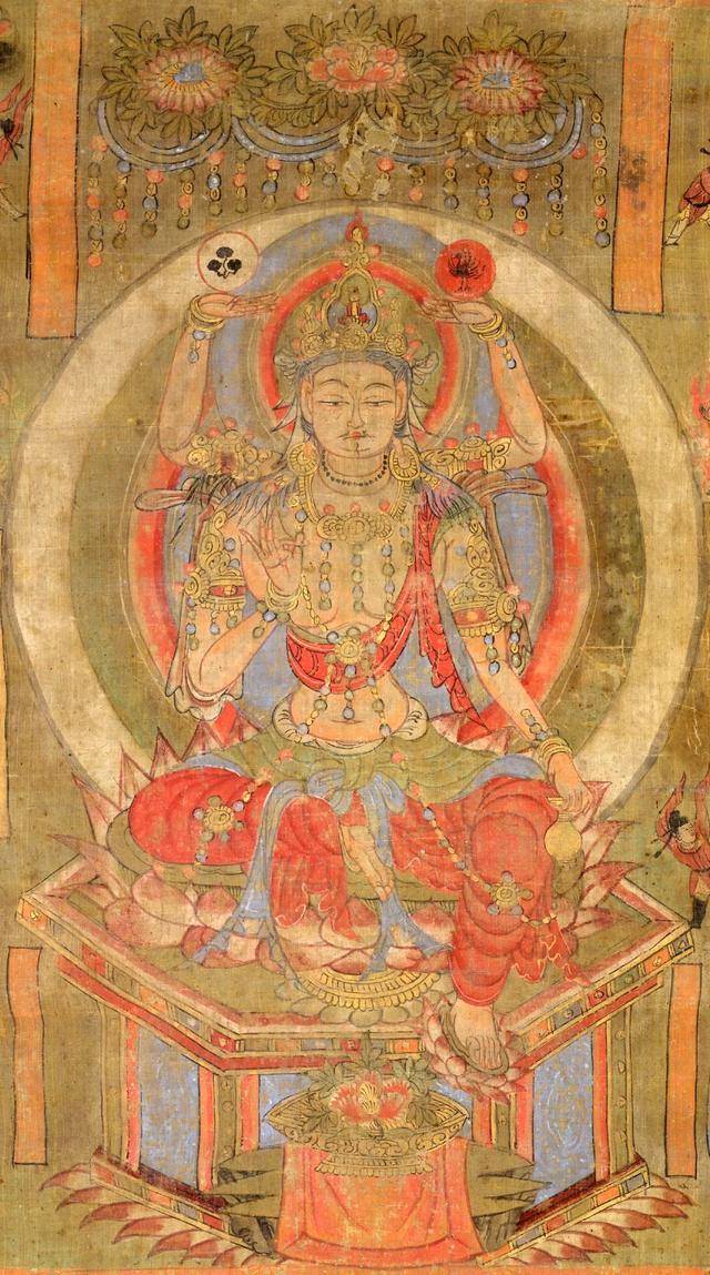 敦煌観音画   骨董 敦煌藏经洞五代绢画：千手千眼观音菩萨像-深度阅读-