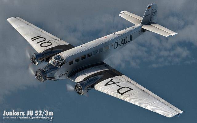 ju52容克大婶,是最成功的三发飞机