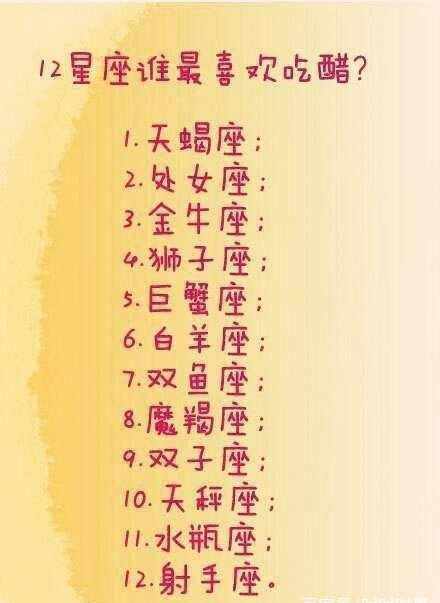 十二星座谁最喜欢吃醋,发火最彪悍的星座又是谁