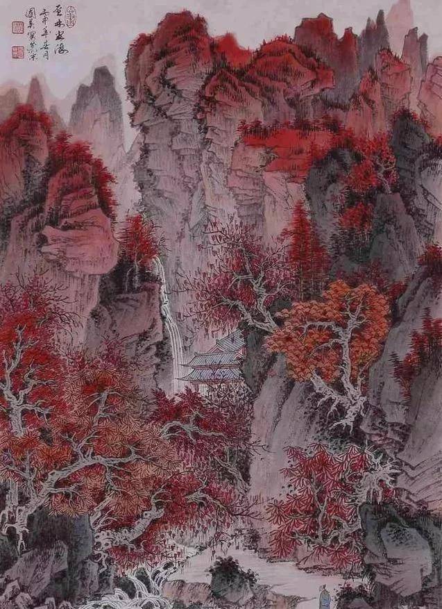 贾国英工笔山水画作品