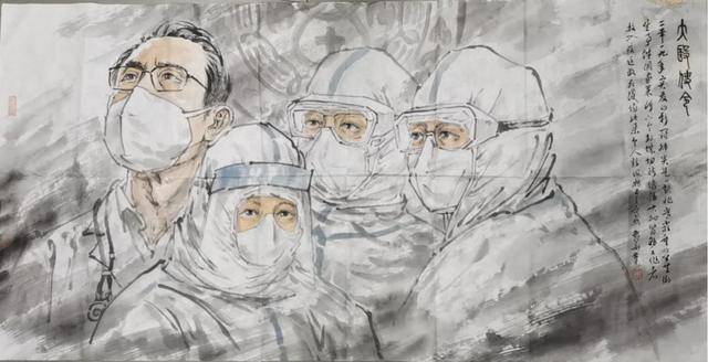 艺心战疫岭南画院画家抗疫主题作品展作品欣赏