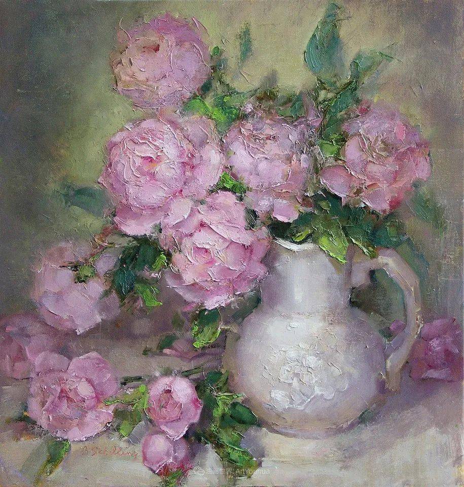 美国女画家芭芭拉·席林花卉油画作品赏析