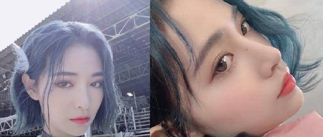 当the9集体染蓝发,谢可寅霸气,许佳琪诱人,看到陆柯燃