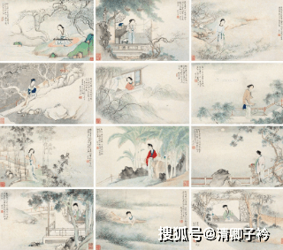 中国絵画　名家　費丹旭　肉筆保証　人物画 － 清代仕女図 掛け軸　2点 中国絵画 名家 費丹旭 肉筆保証 人物画 － 清代仕女図 掛け軸 2