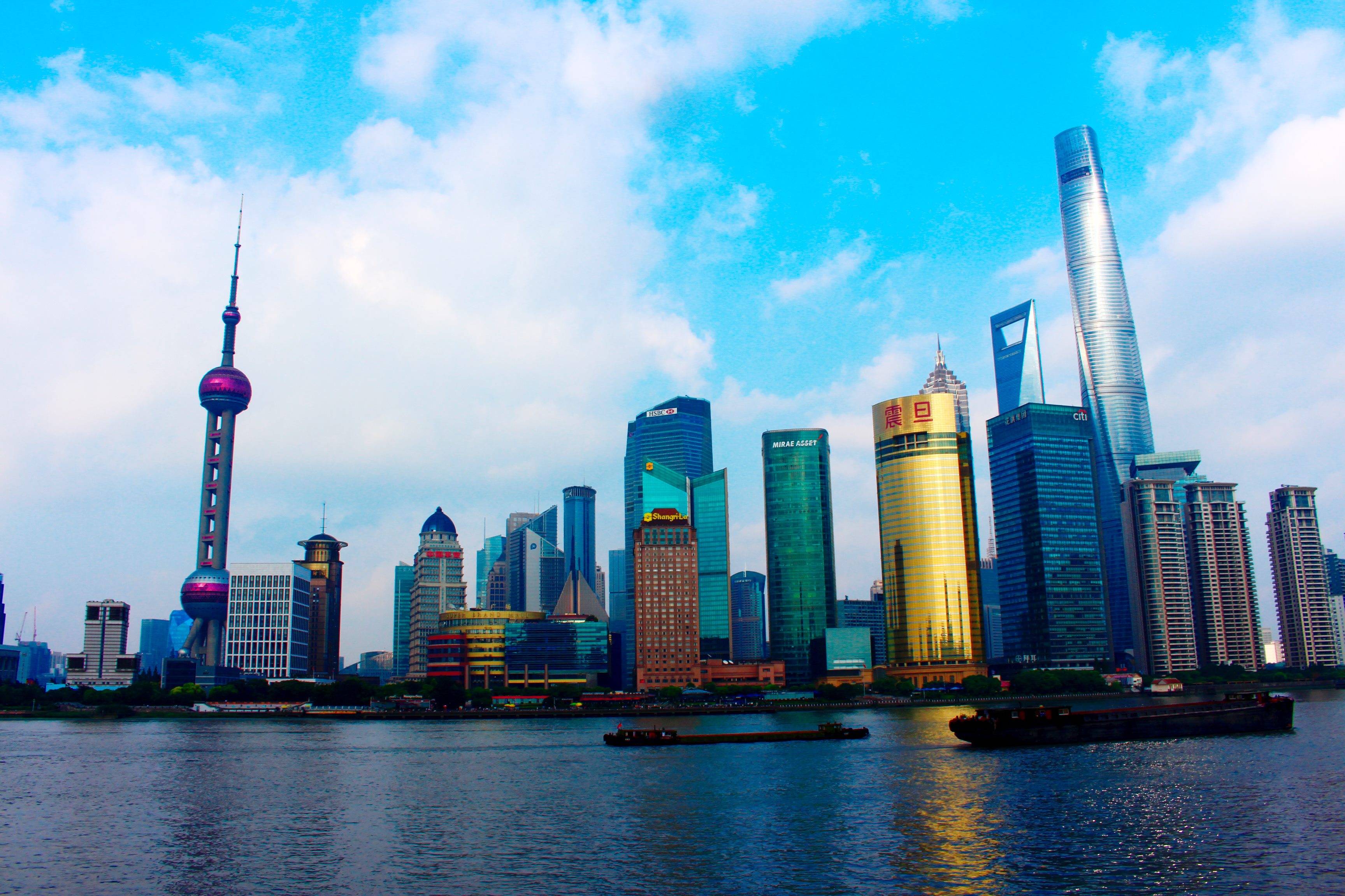 现代化的中国:上海外滩风光