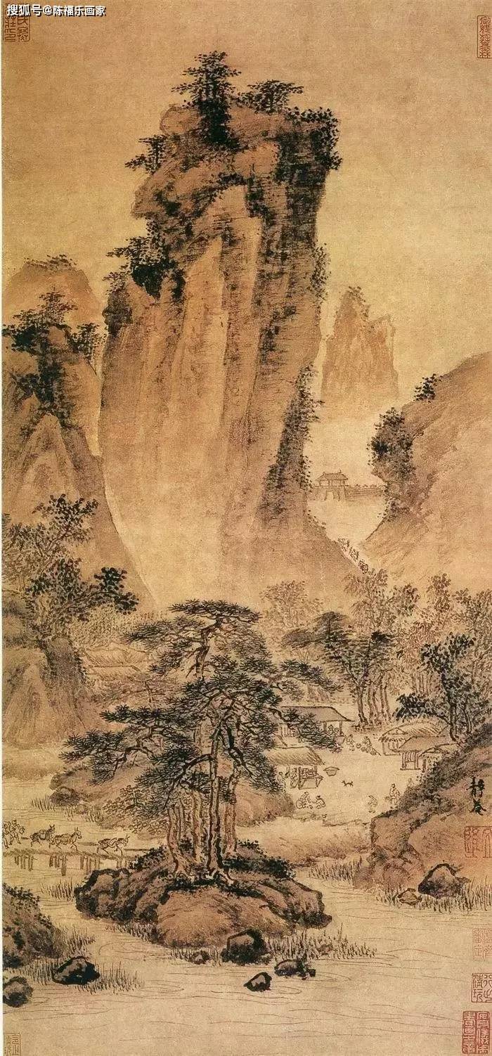 明 戴进(原误题许道宁) 风雪归家图 美国弗利尔博物馆藏