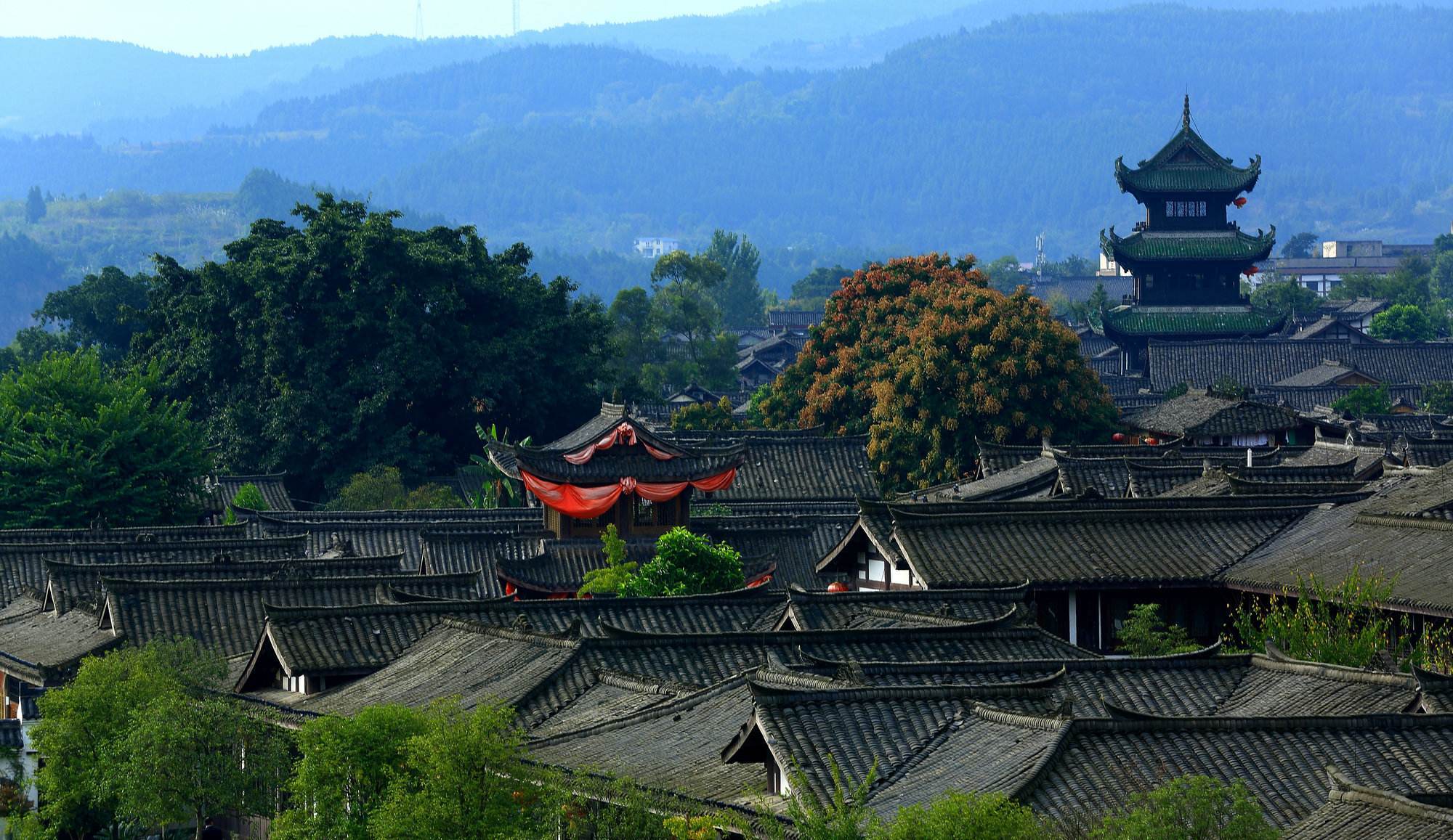 阆中古城旅行美景高清图片下载-正版图片500571769-摄图网