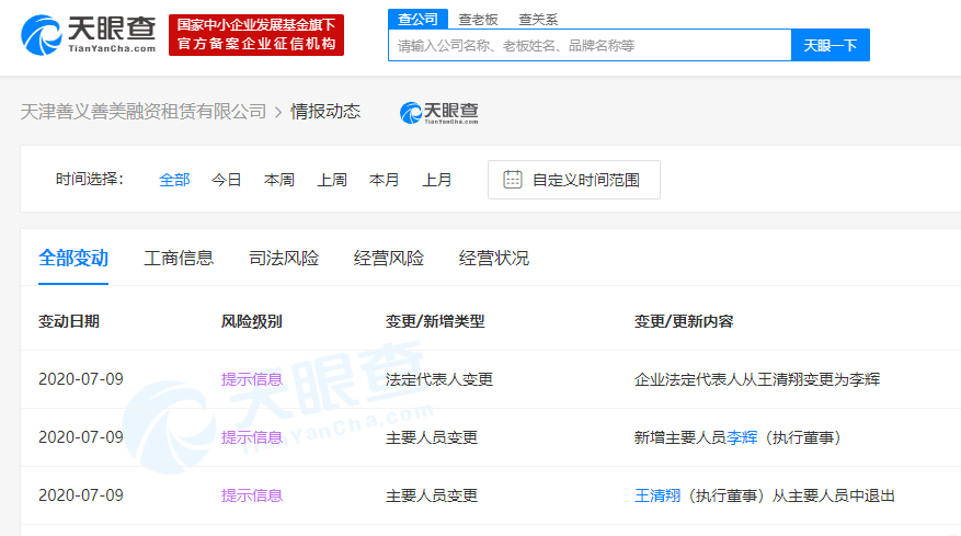租赁|原创人人车联合创始人王清翔卸任旗下公司法定代表人 李辉接任