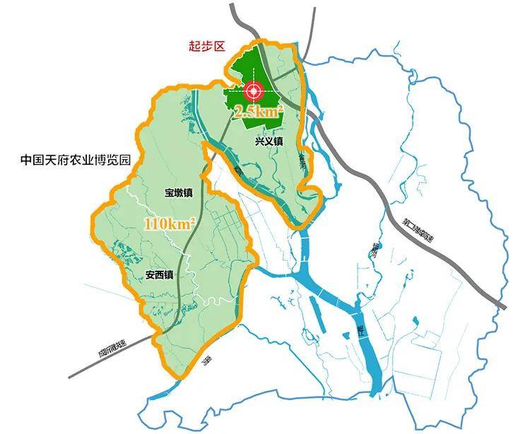 天府农博园位于成都市新津县 包括兴义农博,安西鱼博,宝墩文博3个