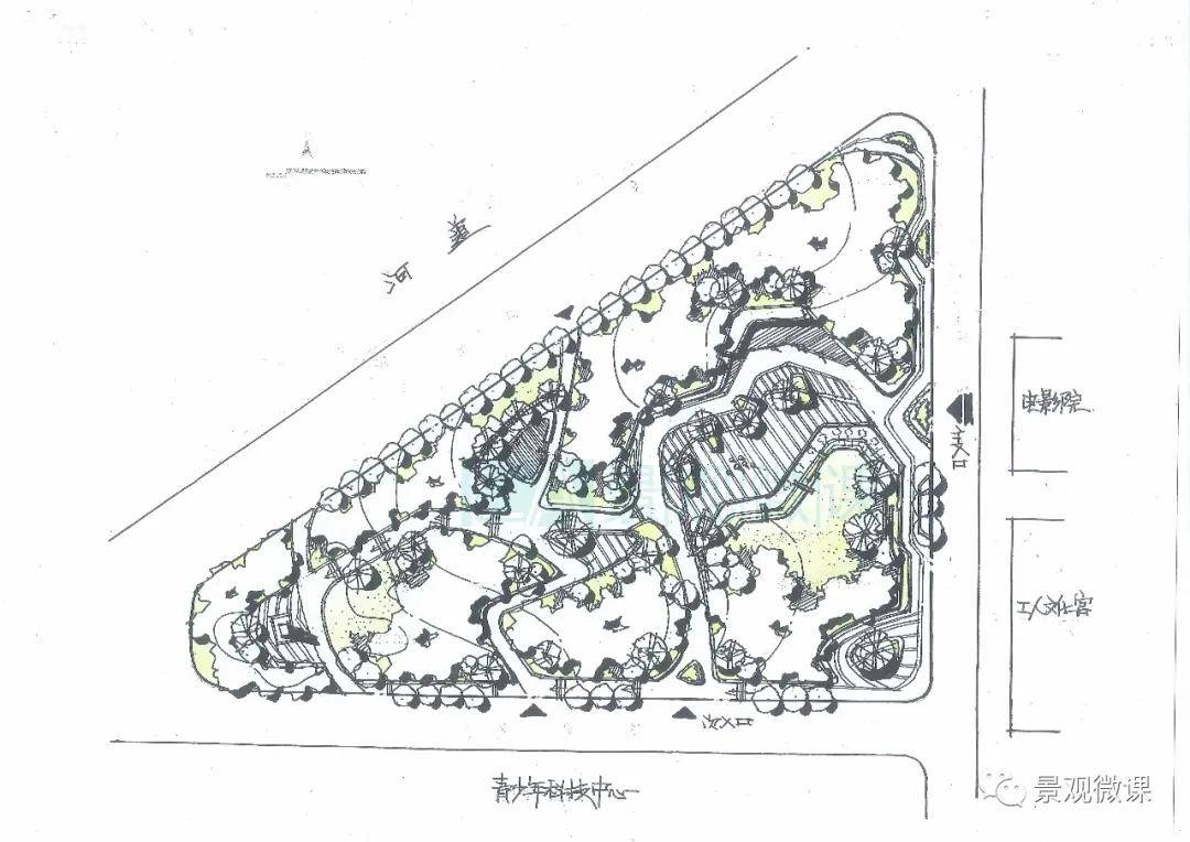 表现手法 | 园林景观平面图彩铅上色步骤详解_手机