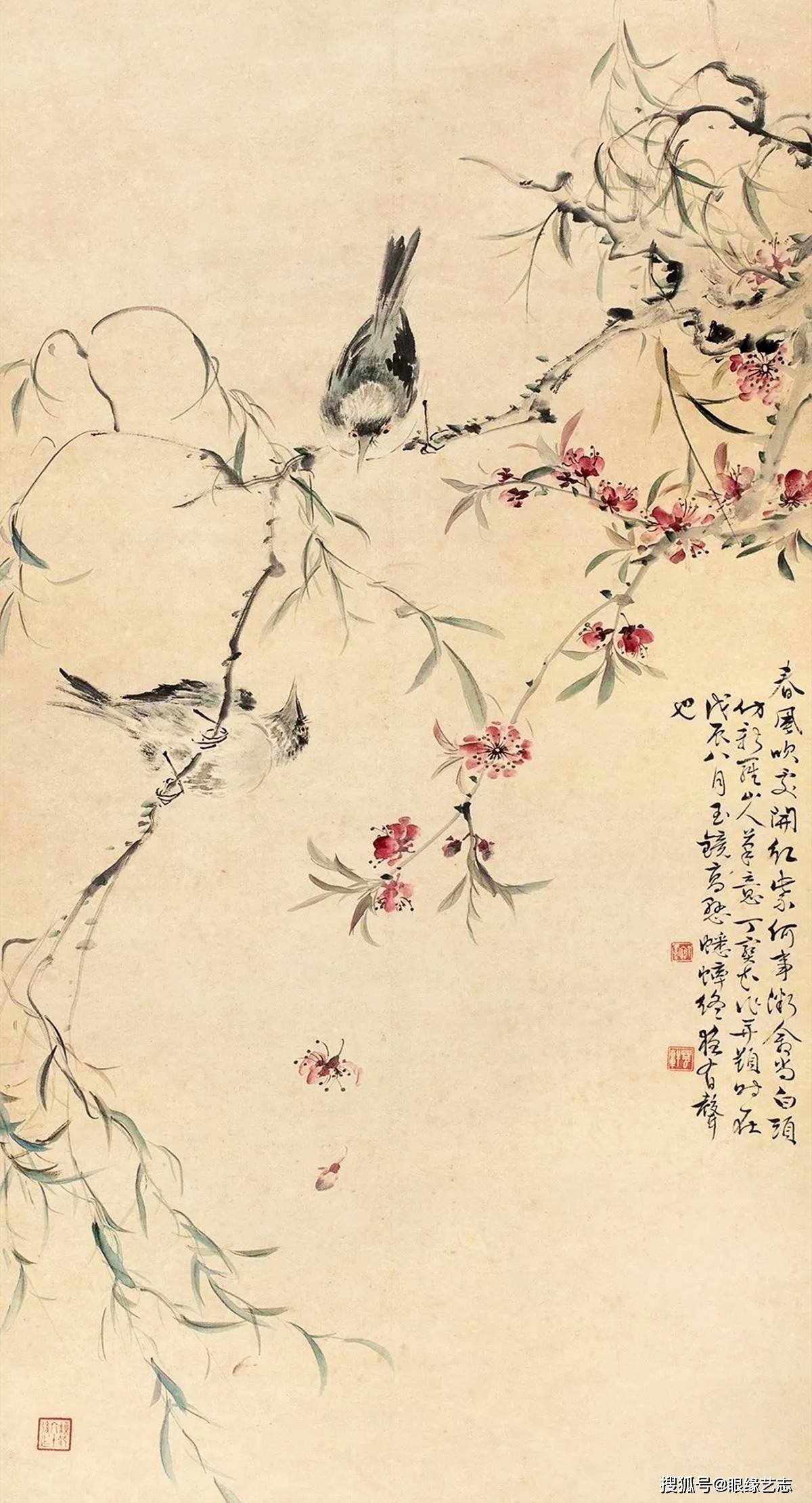 原创海派名家丁宝书:意趣优雅的清代花鸟画,反复再三的化境之技