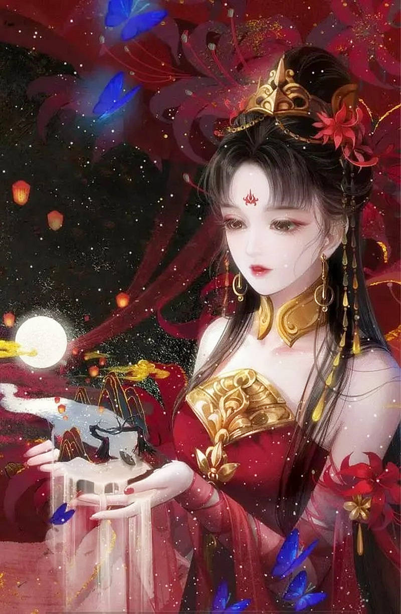 "中国风"遇上十二星座拟人化,红衣侠女射手座,天蝎座穿男装?