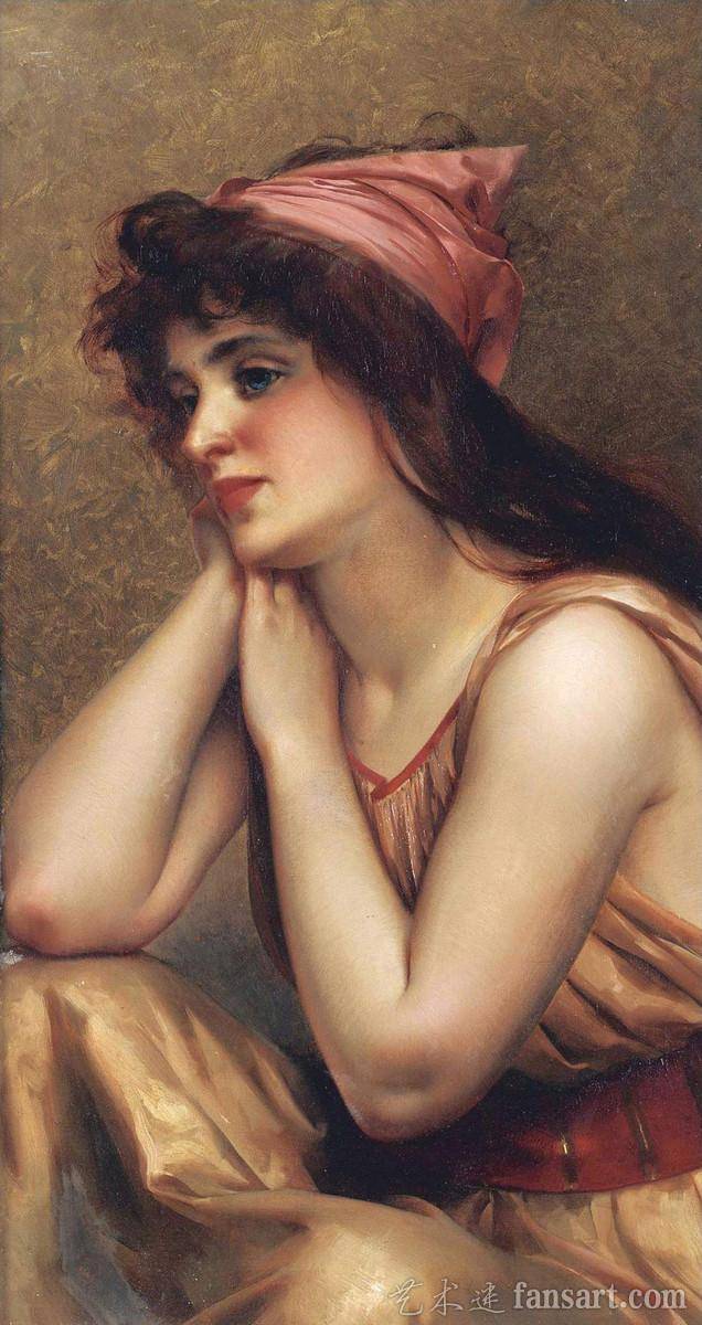 西班牙艺术家费雷罗人体油画中的性感女神