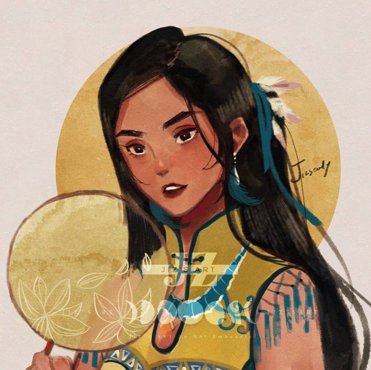 迪士尼公主|“旗袍装”的迪士尼公主：白发艾莎很绝色，长发公主变成中国娃娃