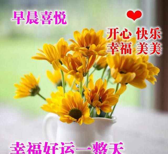 早上好唯美图片带鲜花,清晨温馨祝福句子加表情