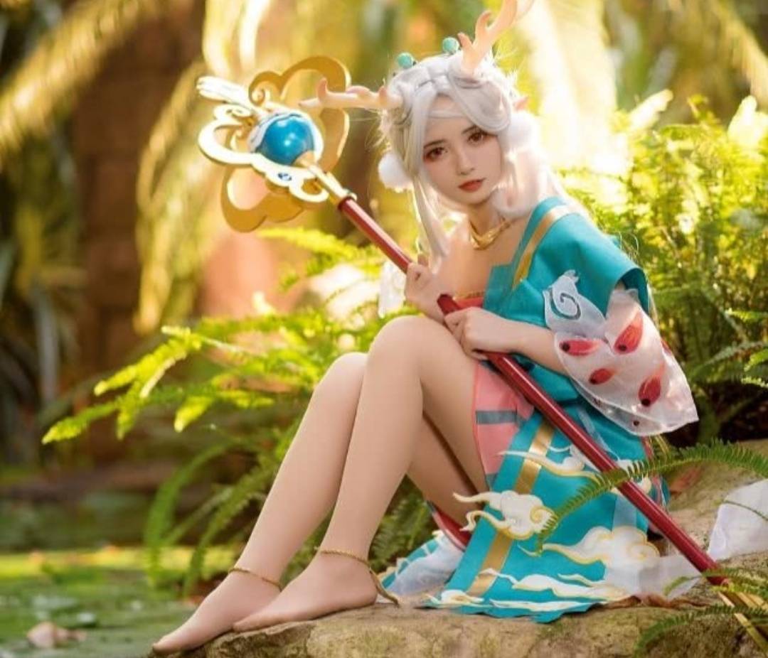 cospla梦幻迷彩鹿瑶,真的很惊艳,非常漂亮