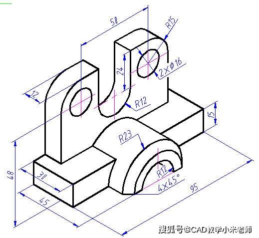 cad中怎么画三维模型的等轴测图这个教程把我看醉了