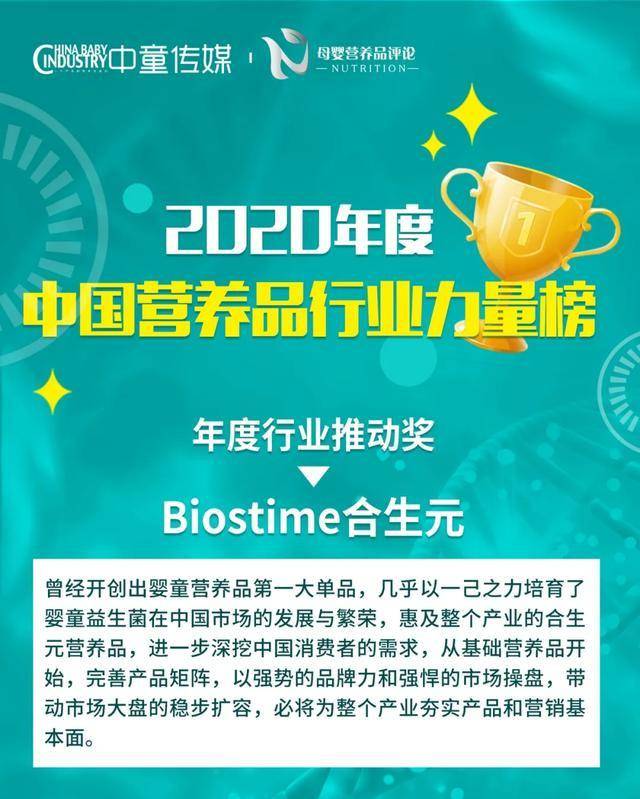 营养品排行榜_2020年营养品行业力量榜单重磅揭晓,他们荣誉加冕
