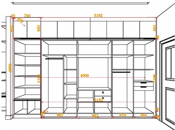打了30年衣柜的老木工,列出最详细的衣柜尺寸!附:内部结构图