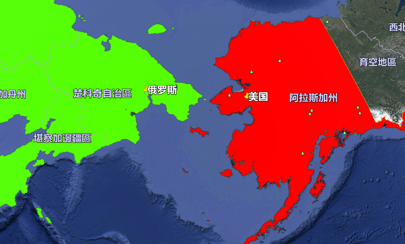 最近的这个位置就是在白令海峡,白令海峡于1728年被丹麦探险家白令所