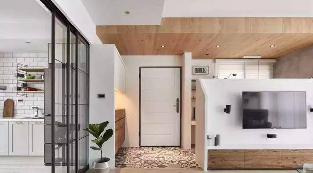 纹理|玄关瓷砖居然可以这样铺，邻居分分钟挤破门！