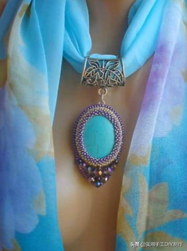 围巾|「串珠作品」35款时尚的珠宝围巾项链，你也能拥有