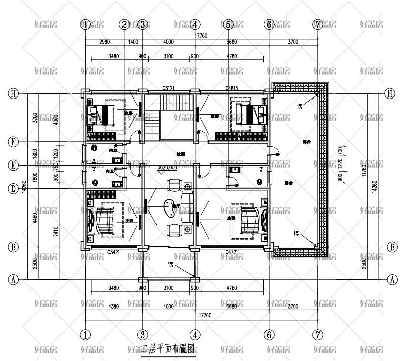 两层楼房设计图