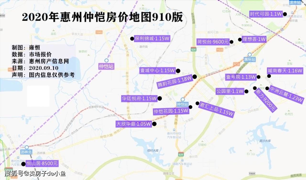 惠州三大板块房价地图(汇总)