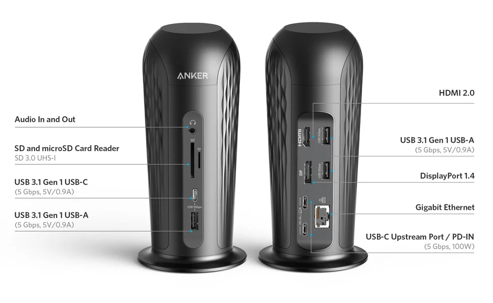 接口|Anker推出12合1拓展坞，兼容各大操作系统