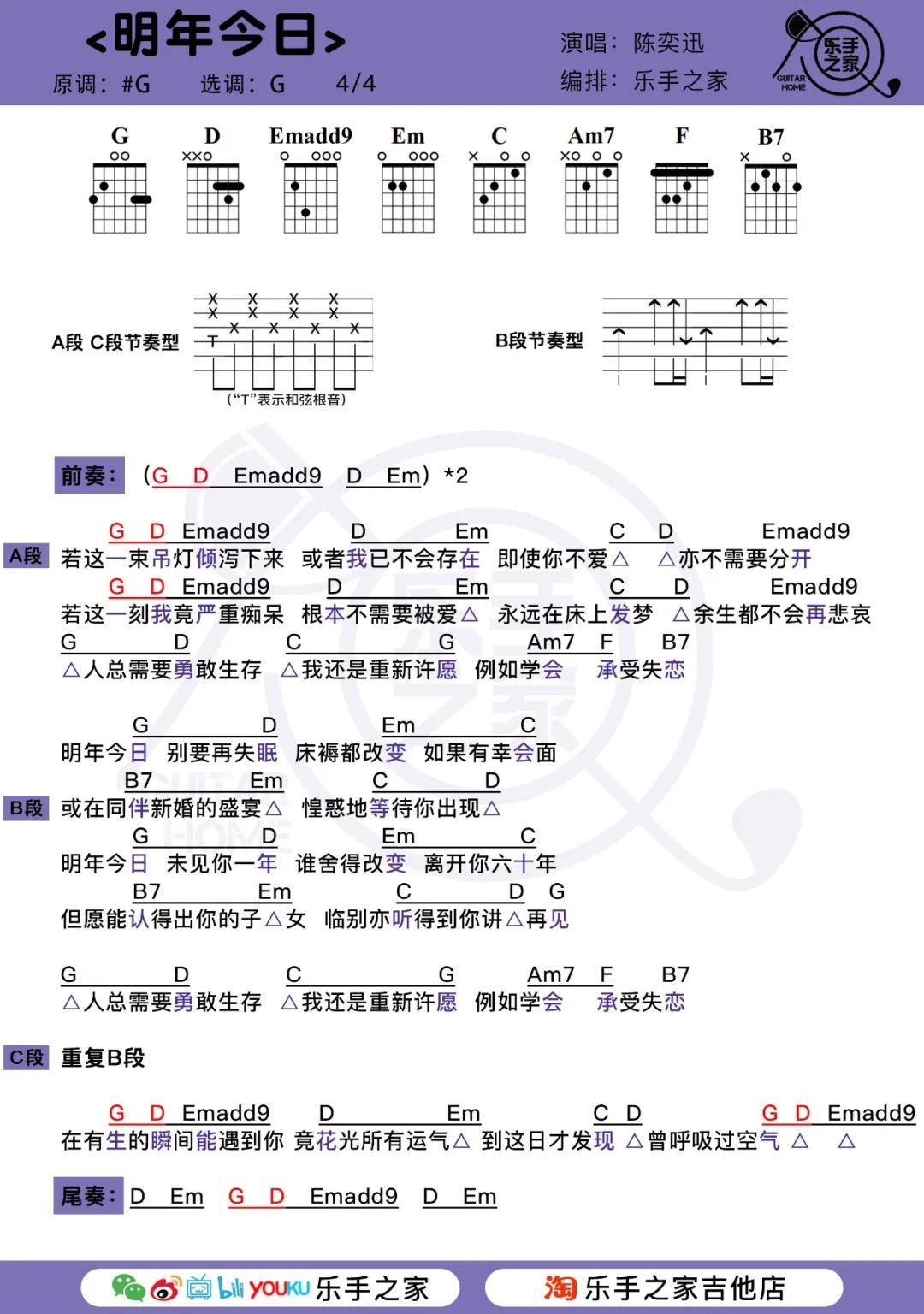 我都明白尤克里里曲谱_尤克里里曲谱(3)