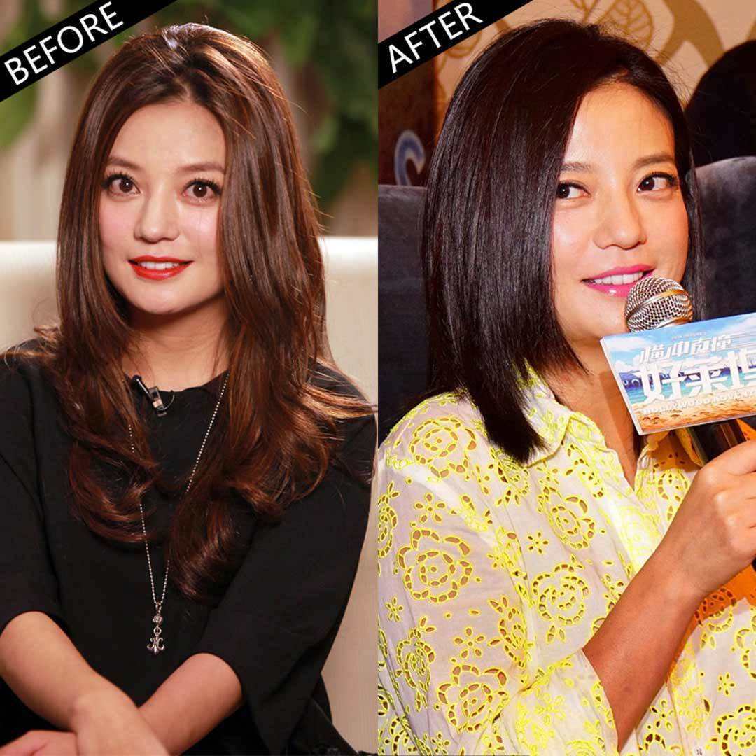 袁姗姗|Lisa没有刘海像变了一个人？辛芷蕾袁姗姗换发型更是堪比整容