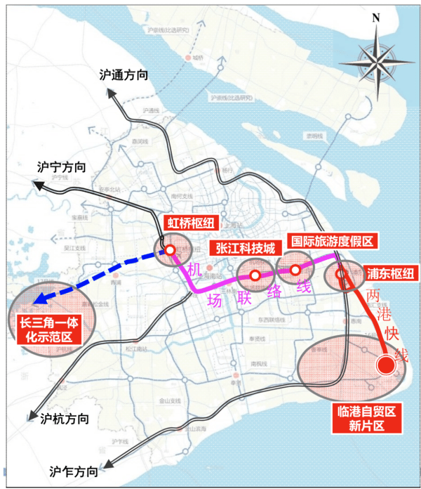 沪乍杭铁路和沪舟甬铁路,其中沪舟甬铁路就是临港新片区经东海二桥