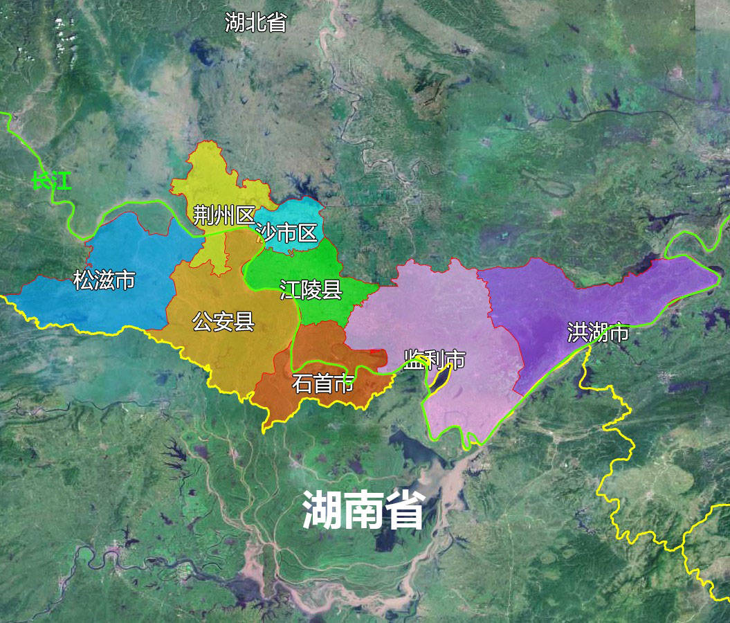 10张地形图,快速了解湖北省荆州市辖区县市