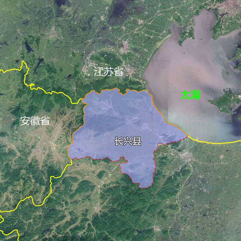 7张地形图快速了解浙江省湖州各市辖区县