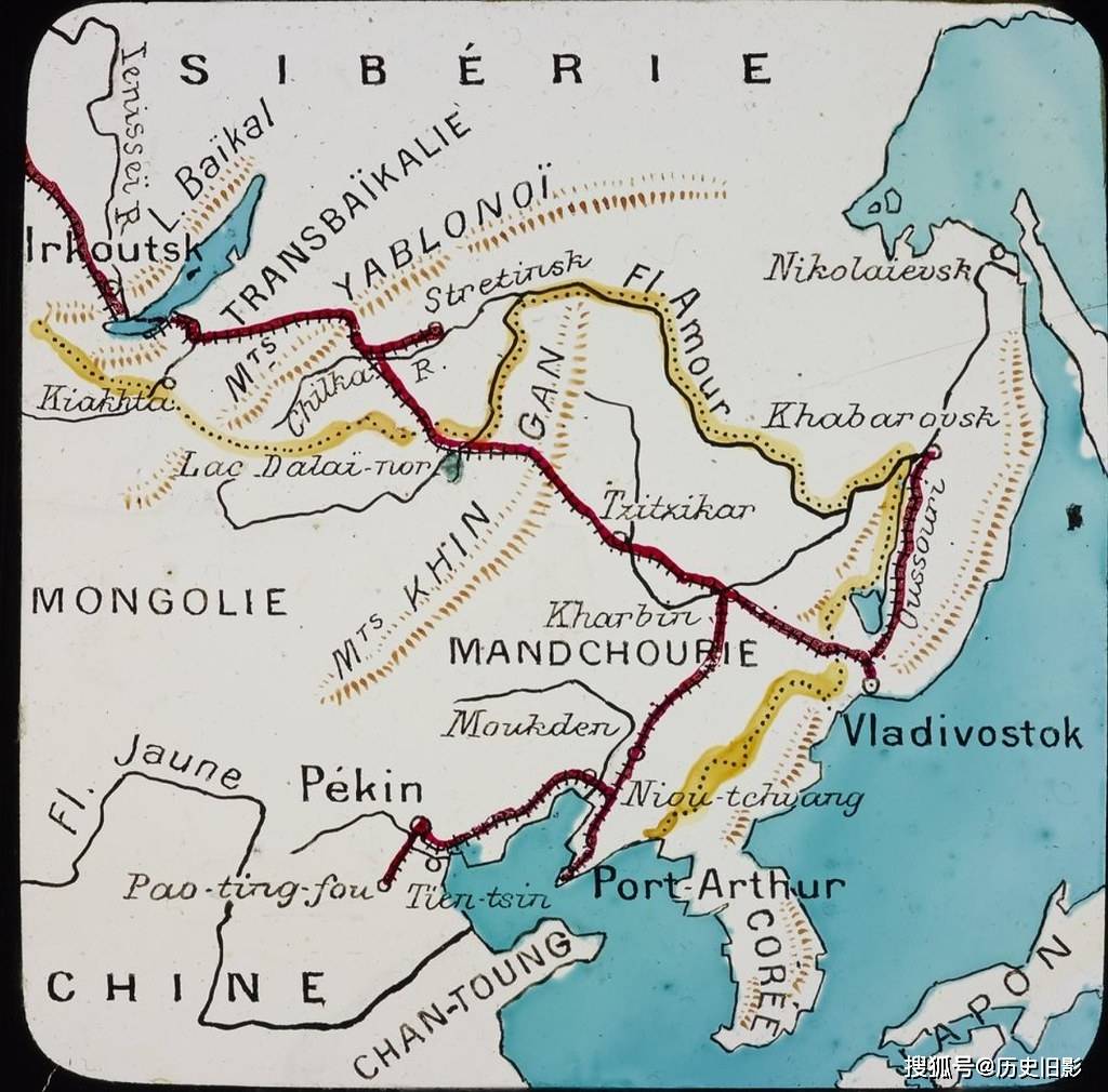 1903年俄国人镜头下的哈尔滨旧照远眺松花江大桥