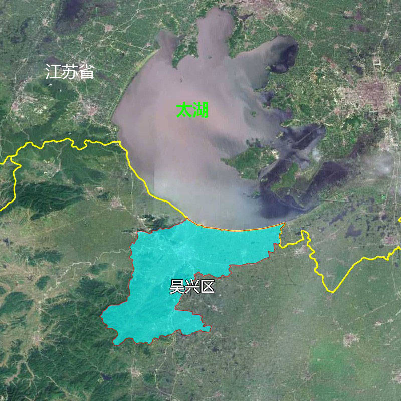 原创7张地形图快速了解浙江省湖州各市辖区县