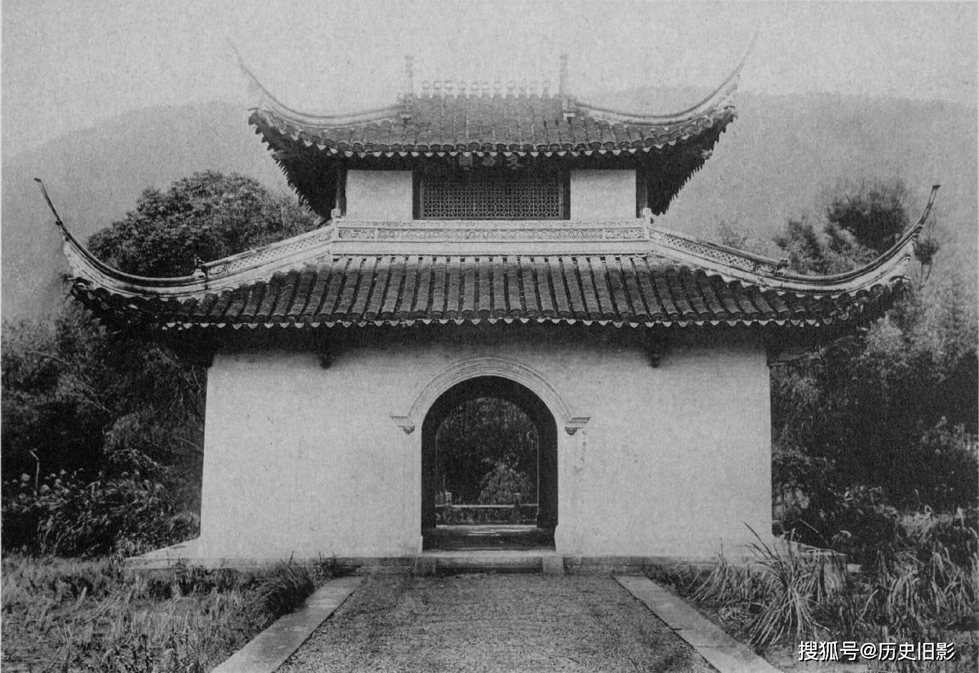 1906年浙江绍兴大禹陵老照片,珍贵的兰亭序拓本