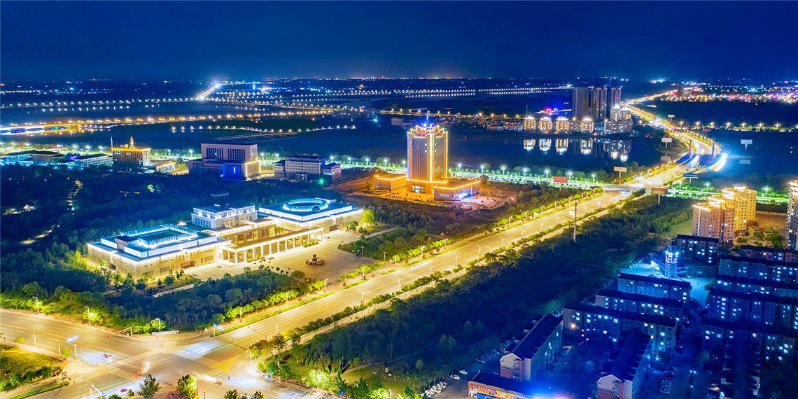 美轮美奂的石嘴山夜景