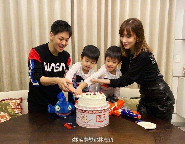 林志颖|俩娃身高遗传妈妈，颜值超高比哥哥像林志颖陈若仪晒双胞胎健身