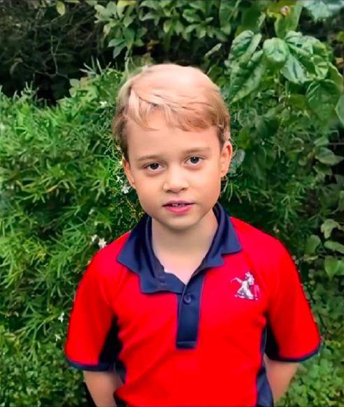 凯特|凯特三子女红白蓝主题配色着装视频采访教授,路易小王子又帅了