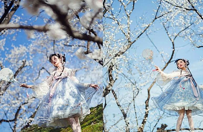 lo|当洛丽塔遇上汉服，双坑女孩福利：不贵，四舍五入一条命而已！