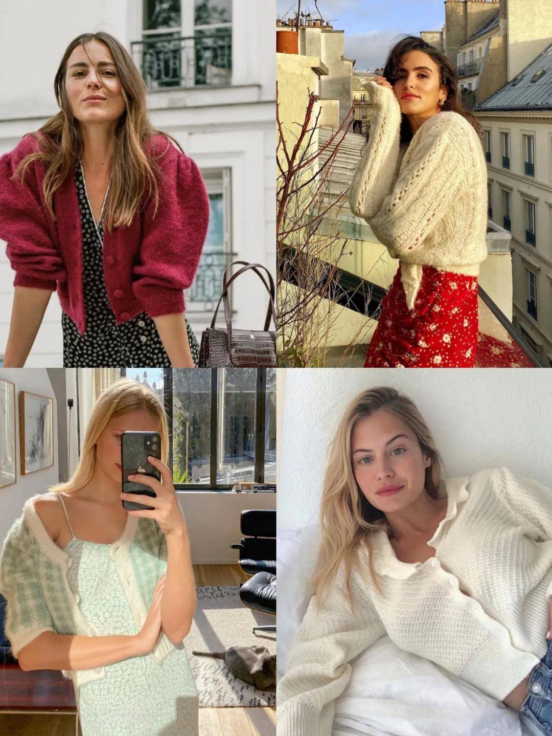 款式|网红明星针织衫穿搭，正确开启秋天模式！