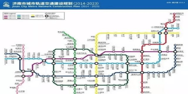 济南正计划打造地铁6号线,总长39公里,沿途共设置32个站点