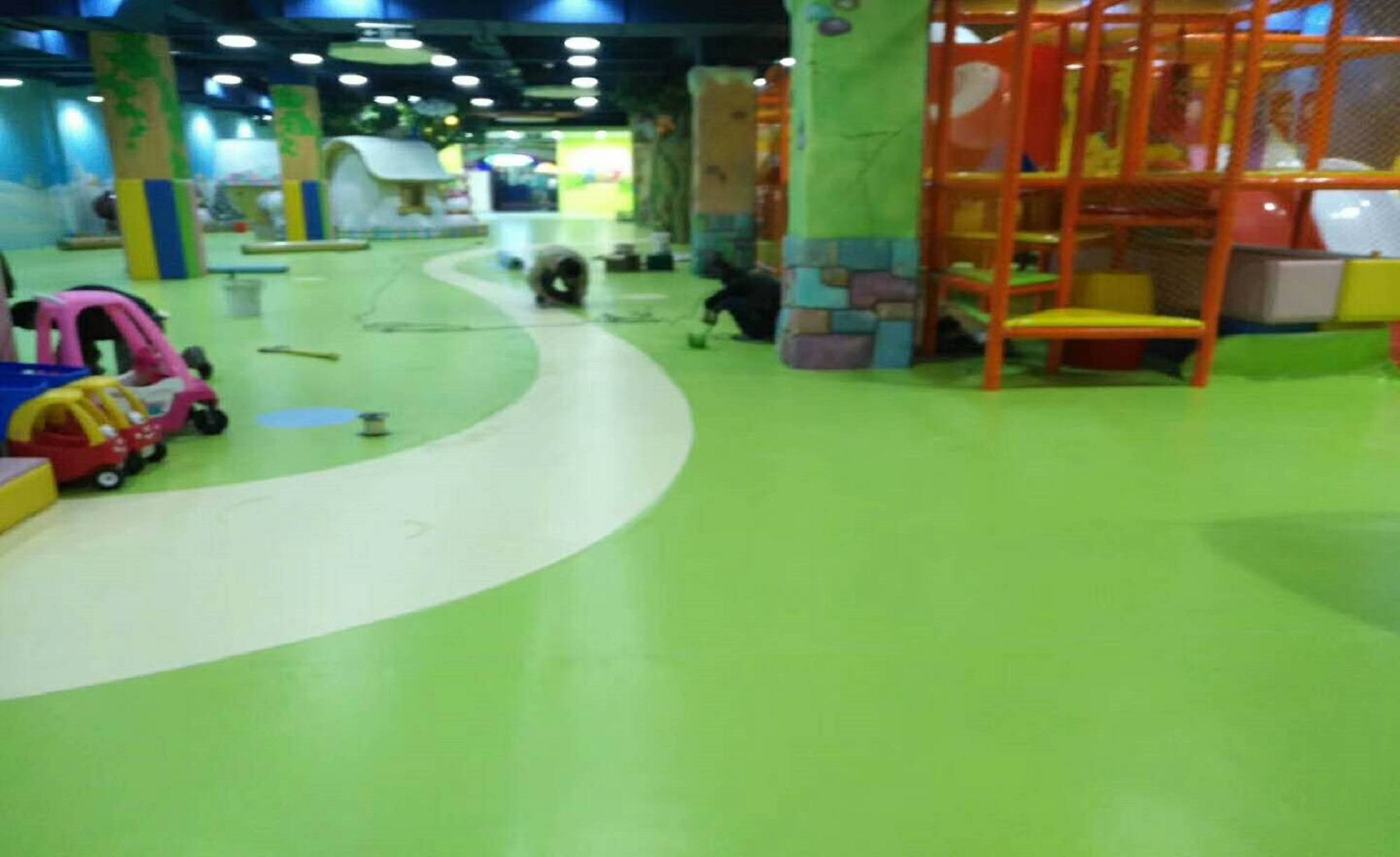 幼儿园室内pvc弹性复合塑胶地板效果图