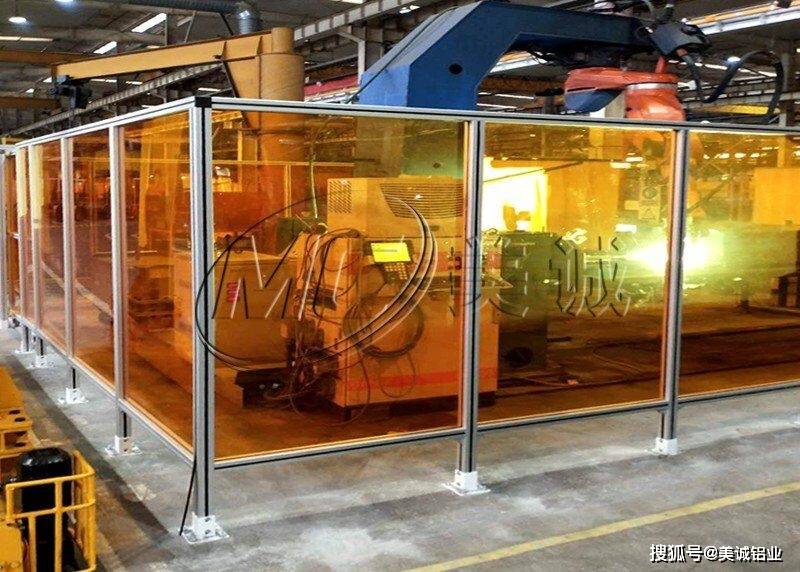 原创铝型材车间器械护栏网案例