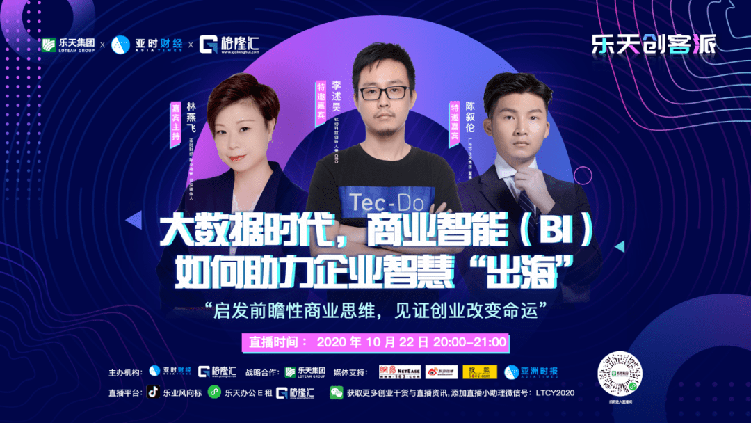 观点评论|线上研讨会 | 乐天创客派-大数据时代，BI如何助力企业智慧“出海”？